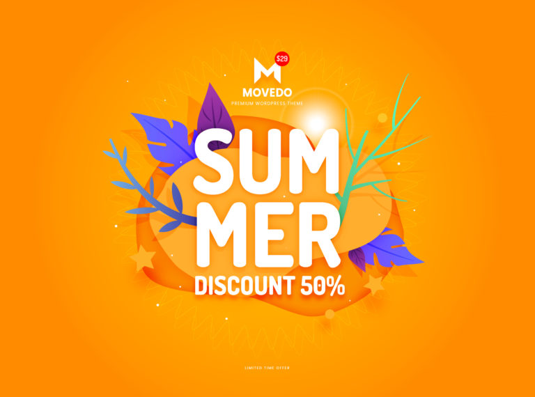Movedo WP theme Summer Discount 2019