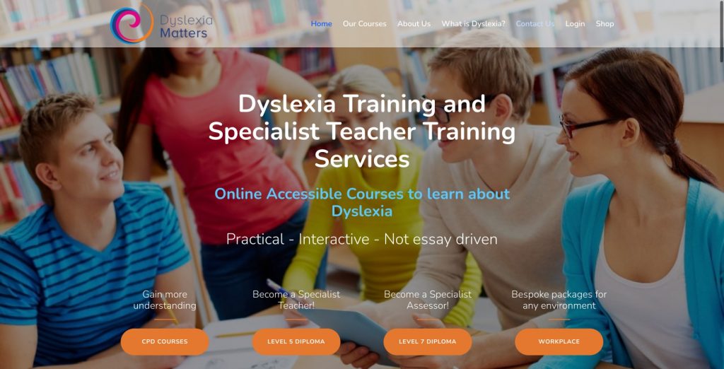 Dyslexia Matters created with Blade