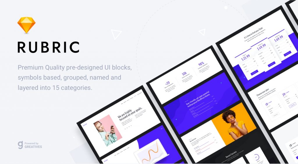 Rubric Web UI Kit by Greatives