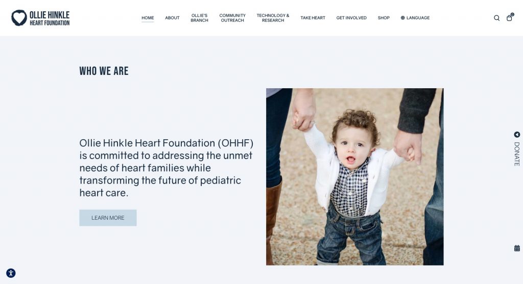 Ollie Hinkle Heart Foundation - created with Impeka