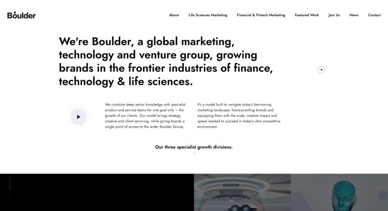 Boulder Group agency - Created with Impeka WP theme