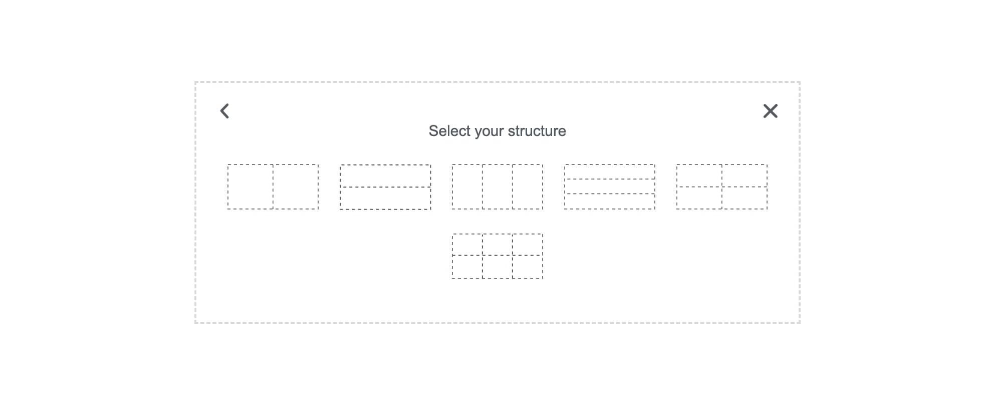 Select Grid Structure in Elementor